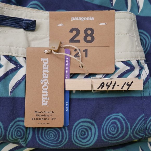 Patagonia Stretch Wavefarer 21" Board Shorts Quick Drying DWR UPF50 Sizes 28 30 - Picture 3 of 8